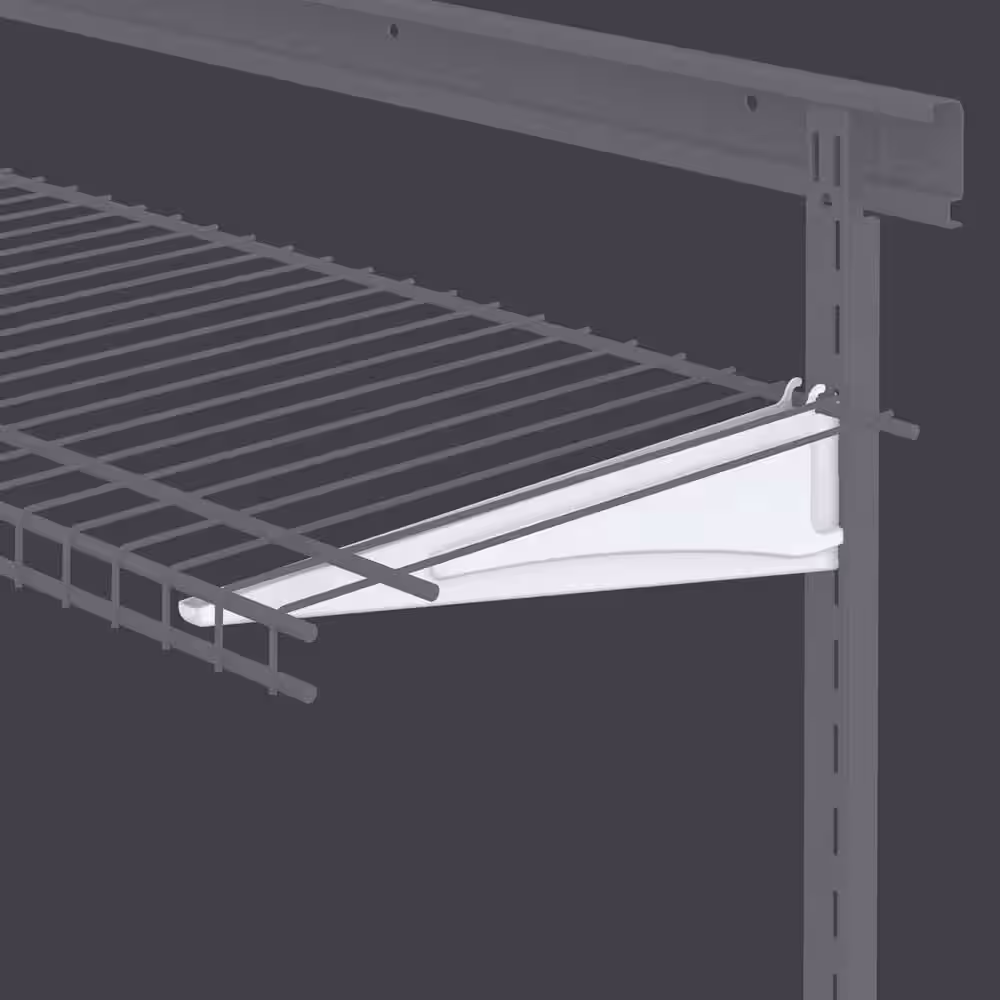 ClosetMaid Shelf Track 12 in. x .5 in. White Steel Shelf Bracket Contractor Pack (48-Pieces)