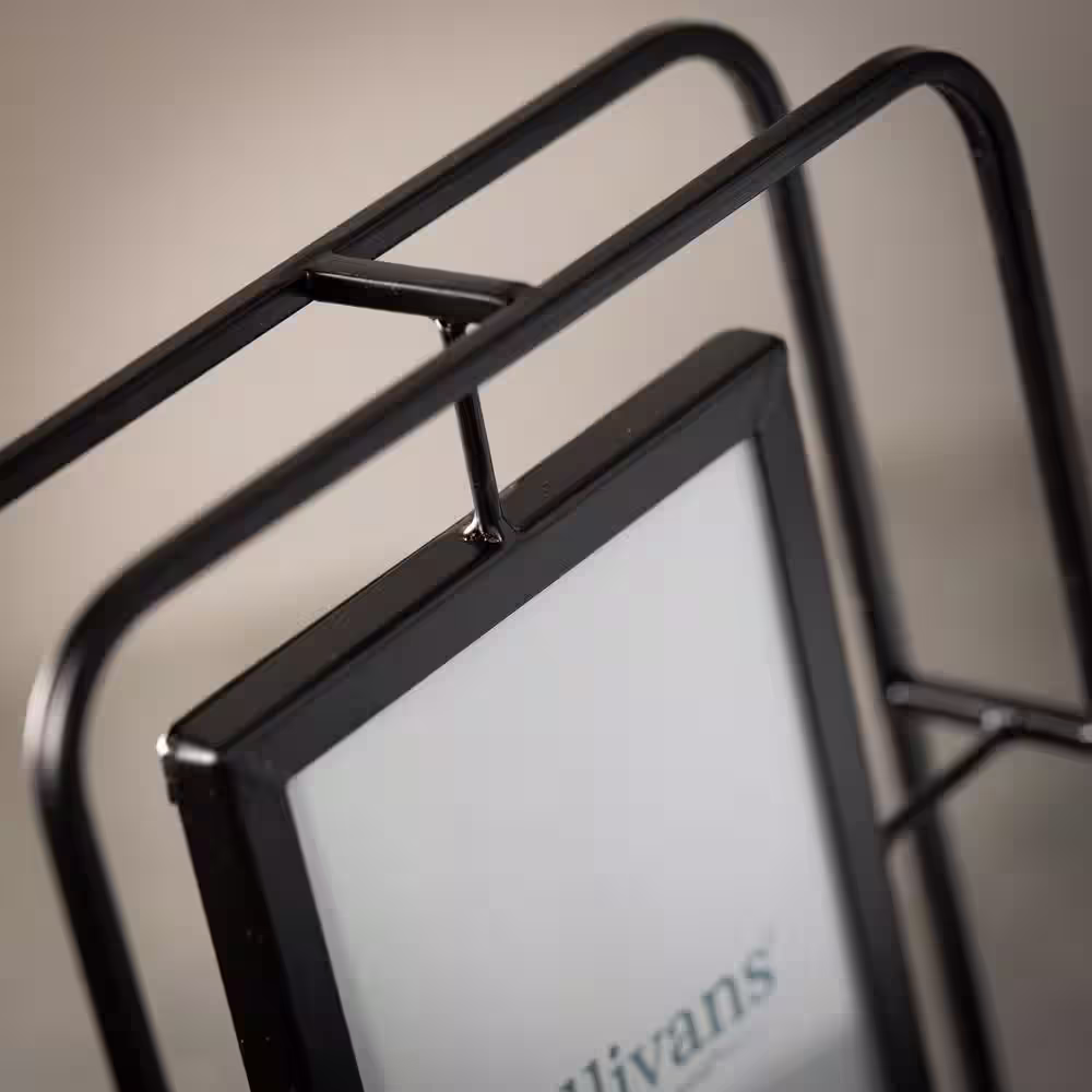 SULLIVANS 4 x 6 in. Black Abstract Wire Tabletop Picture Frame