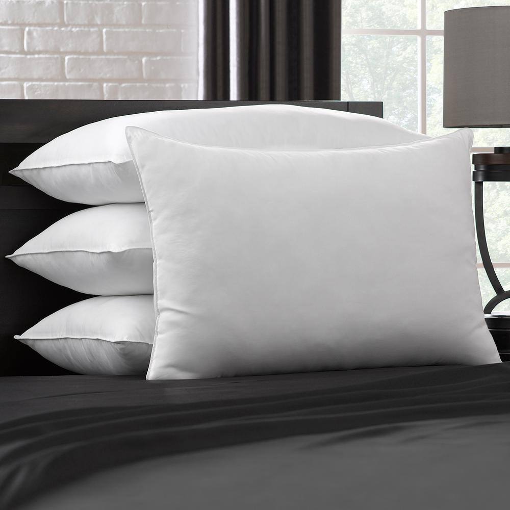 None Signature Plush Firm Allergy-Resistant Down Alternative Side/Back Sleeper Pillow, Standard Pillow, Set of 4