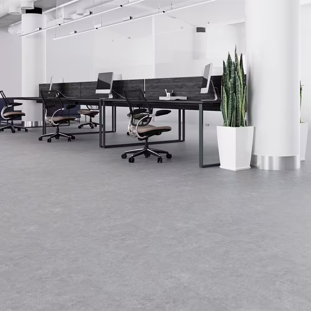 None TerraCore Holland Gray 22 MIL x 12 in. W x 24 in. L Click Lock Waterproof Vinyl Tile Flooring (16 sqft/case)