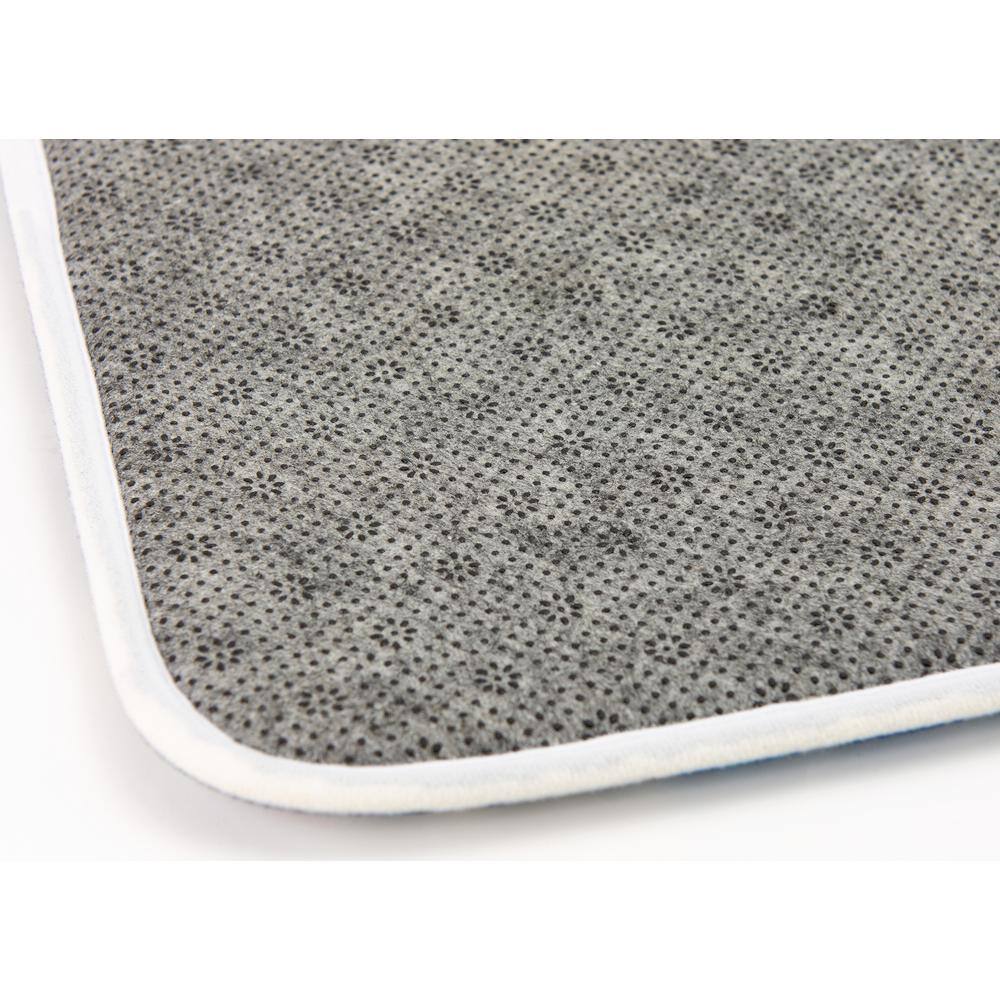 FloorPops 20 in. x 30 in. Black Novelty Zia Memory Foam Rectangle Bath Mat