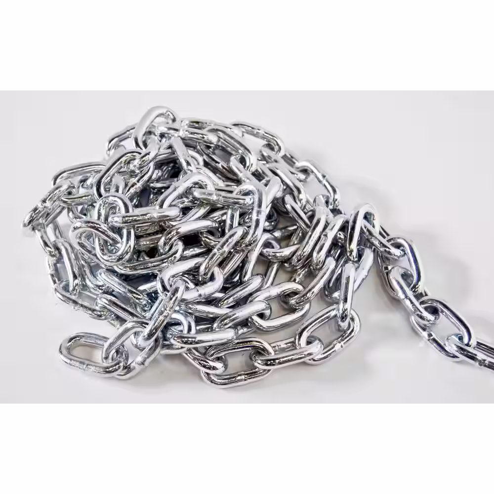 KingChain 3/16 in. x 100 ft. Grade 30 Proof Coil Chain Zinc Plated Reeled