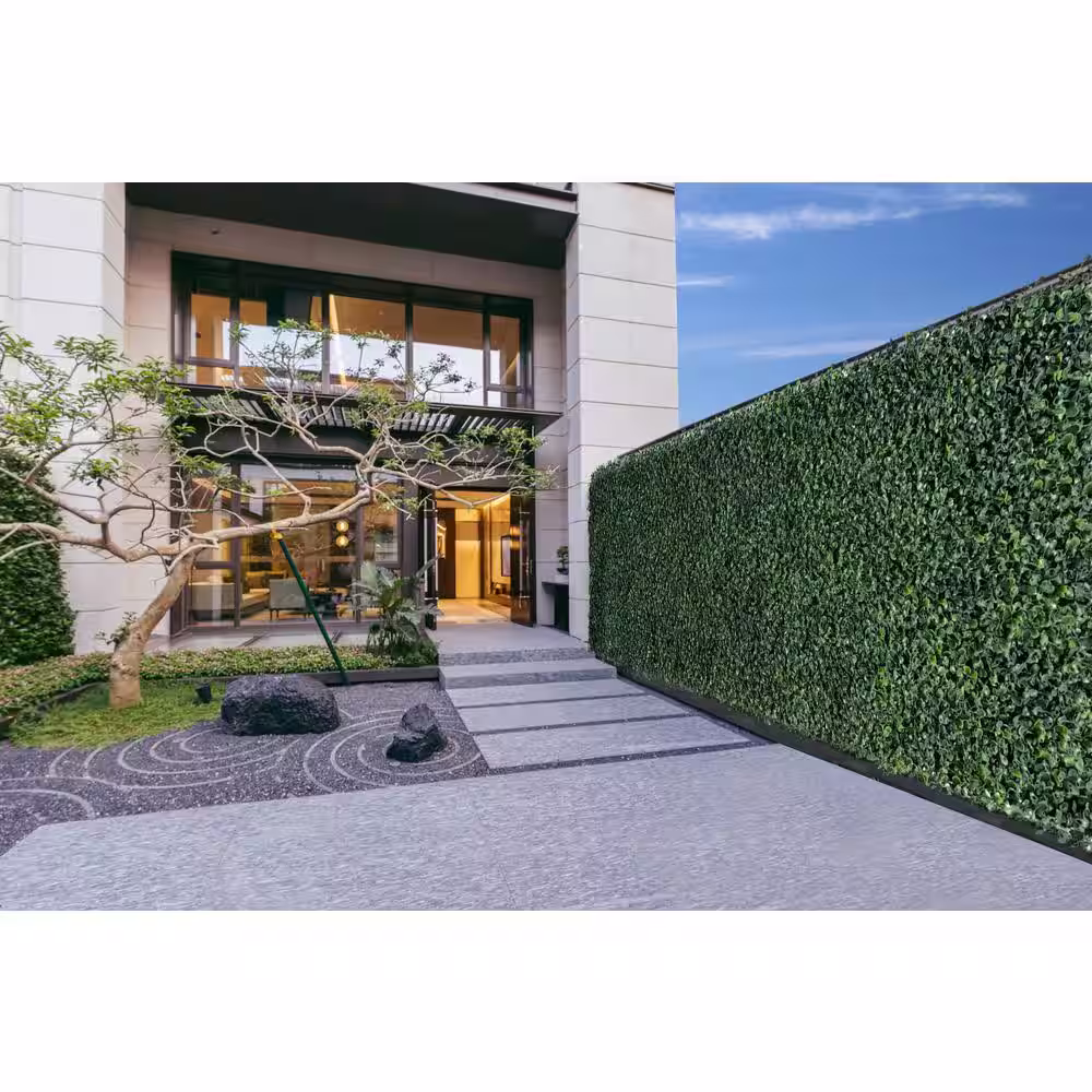 Ejoy 60 in. x 1 60 in. Artificial Light Green Boxwood Roll Panels UV Protected for Outdoor Use (Set of 2-Roll)