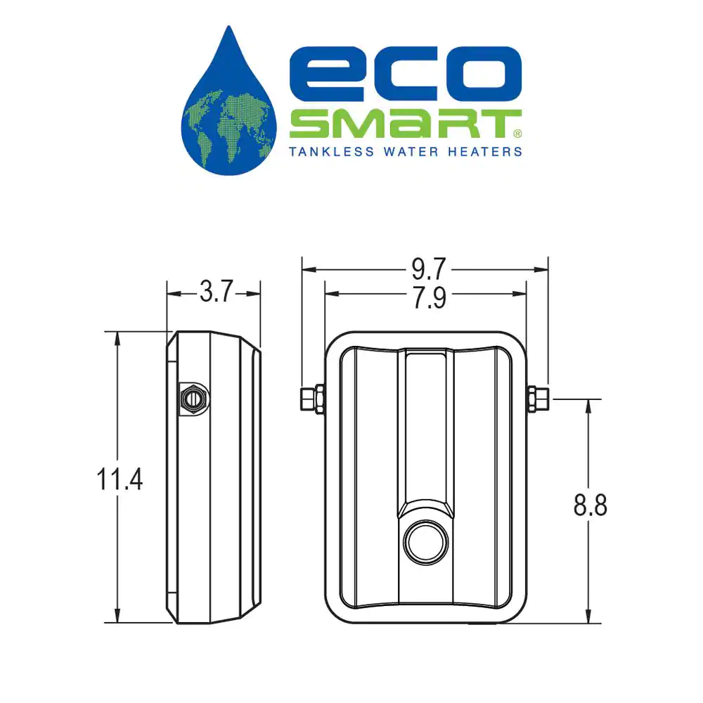 EcoSmart ECO 8 Tankless Electric Water Heater 8 kW 240 V