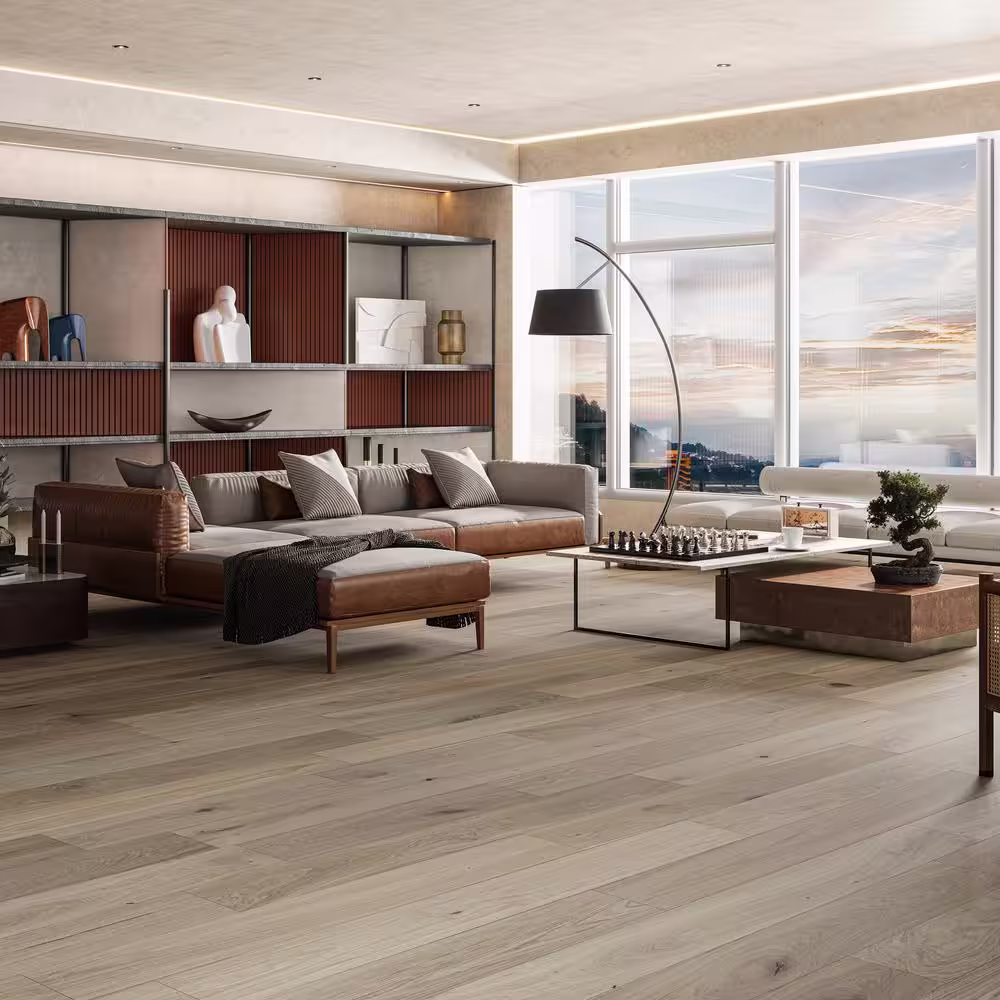 Malibu Wide Plank Beaumont French Oak 3/8 in. T x 6.5 in. W Water Resistant Wirebrushed Engineered Hardwood Flooring (23.6 sq. ft./case)
