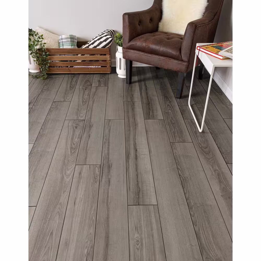 Krono Original Smokey Heirloom Ash 10 mm T x 8 in. W Waterproof Laminate Wood Flooring (18.6 sqft/case)