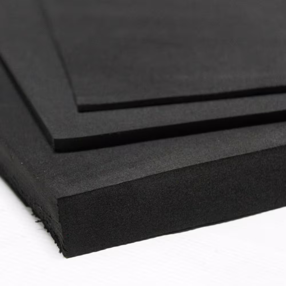 Rubber-Cal Closed Cell Sponge Rubber Neoprene 5/8 in. x 39 in. x 78 in. Black Foam Rubber Sheet