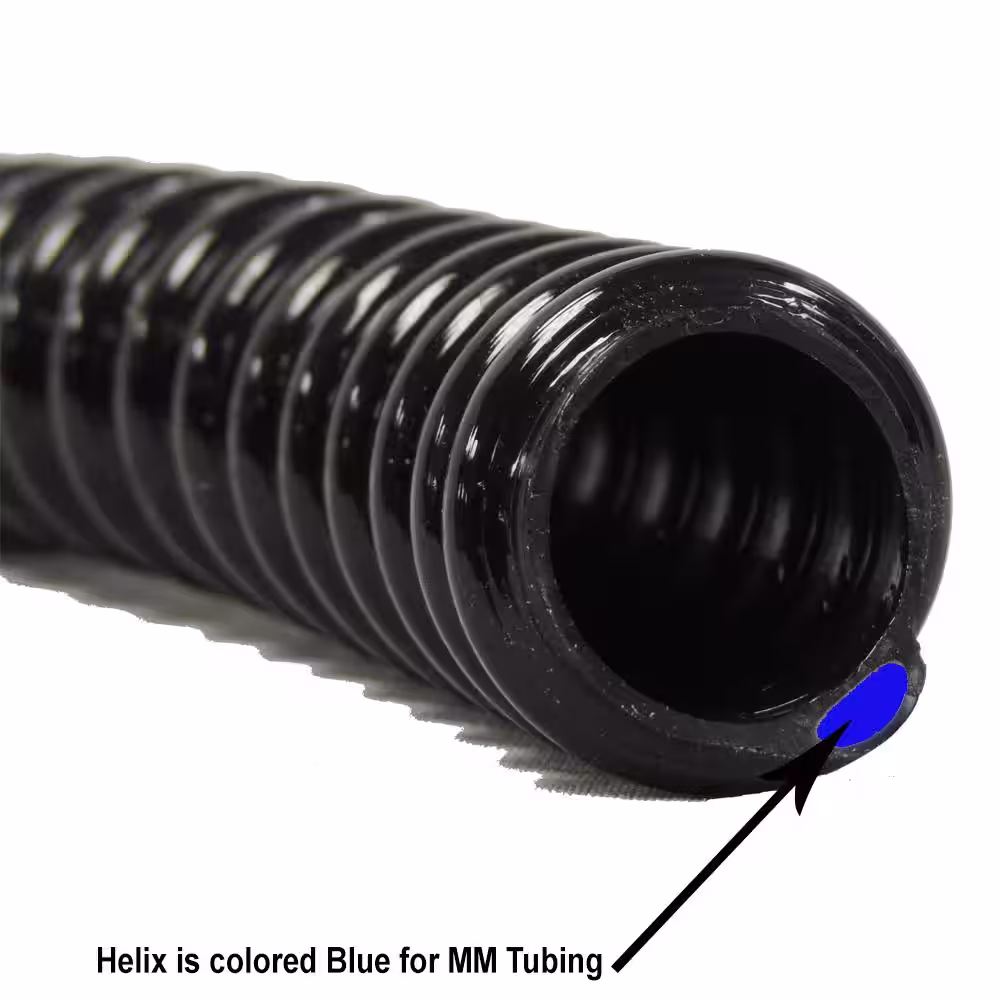 HYDROMAXX 2 in. Dia x 25 ft. MM Sizing Black Non Kink, Corrugated, Flexible PVC Pond Tubing