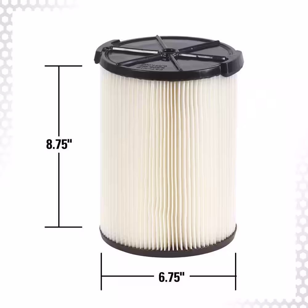RIDGID General Debris Pleated Paper Wet/Dry Vac Cartridge Filter for Most 5 Gallon and Larger RIDGID Shop Vacuums (2-Pack)