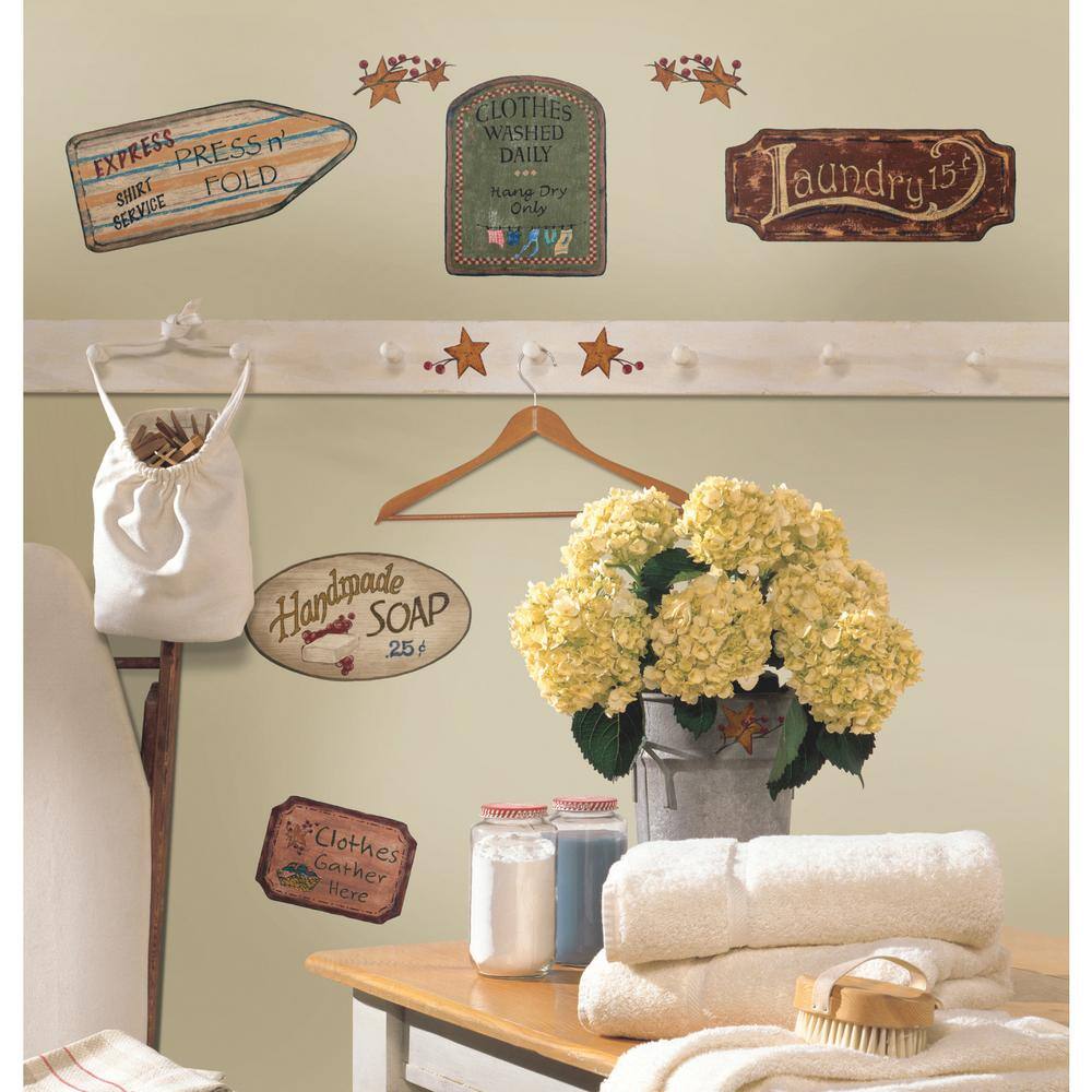 RoomMates Country Signs Multi-Colored Vinyl Wall Decal