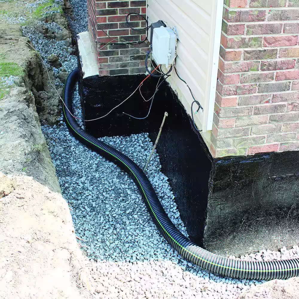 Advanced Drainage Systems 4 in. x 100 ft. Singlewall Perforated Drain Pipe with Filter Sock