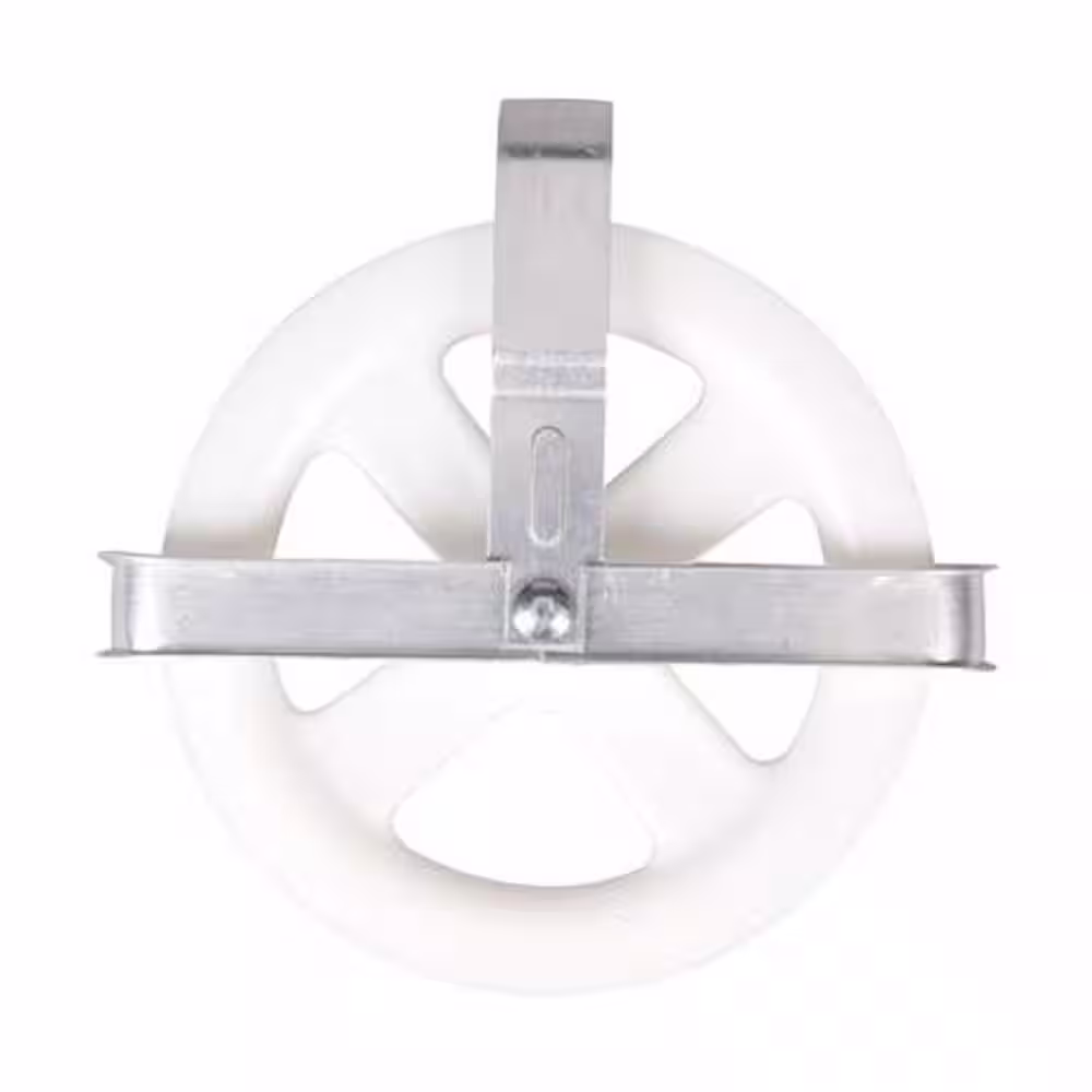 None 6 in. Rust Resistant Plastic Pulley Indoor and Outdoor Clothesline