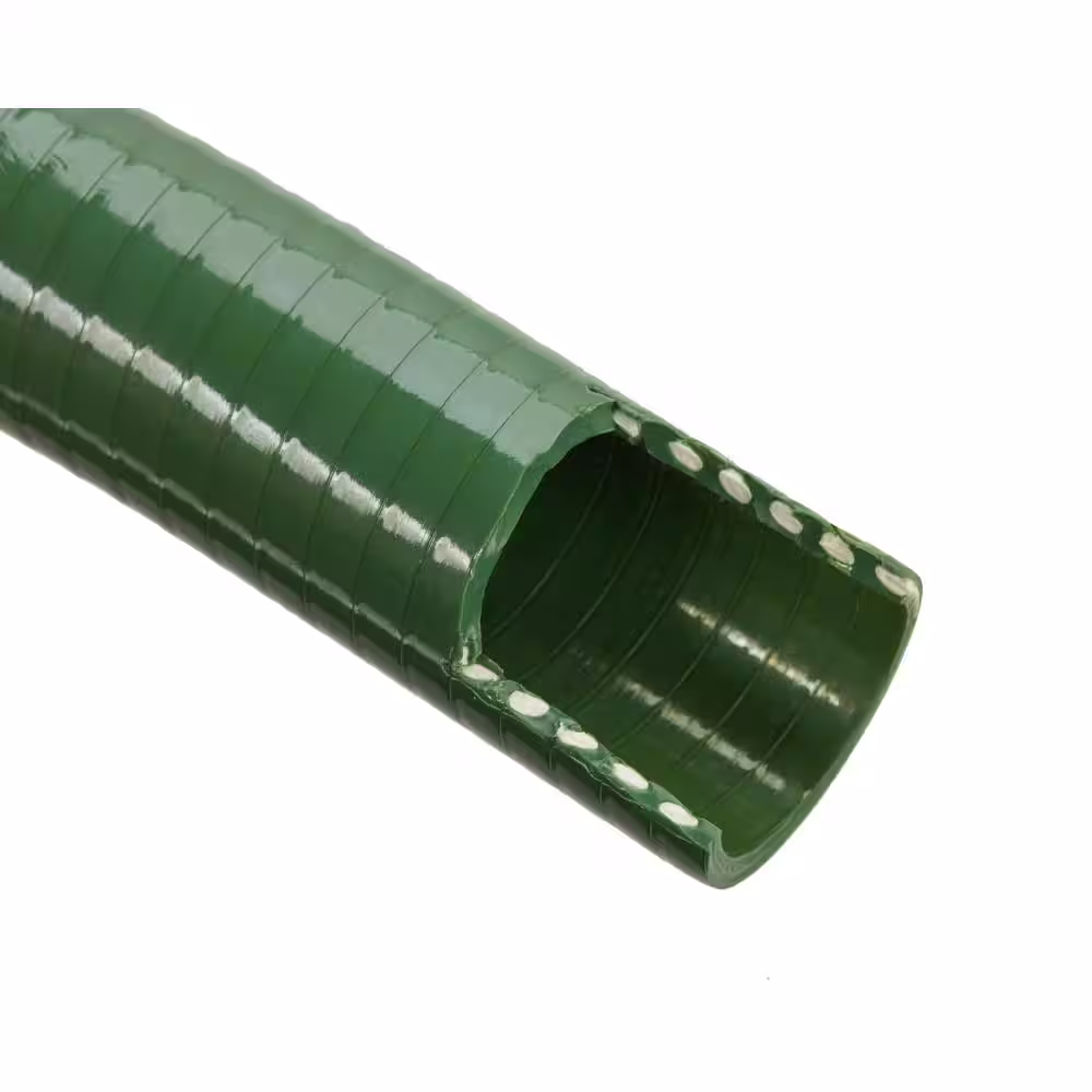 HYDROMAXX 1 1/2 in. Dia x 25 ft. Green Heavy-Duty Flexible PVC Suction and Discharge Hose