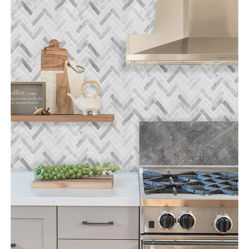 MURENO Marble 12 in. x 12 in. Vinyl Peel and Stick Backsplash Tile (4 sq. ft./pack)