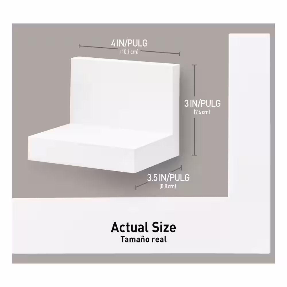 Command 4 in. x 3.5 in. Quartz Display Ledges (2-Pack)
