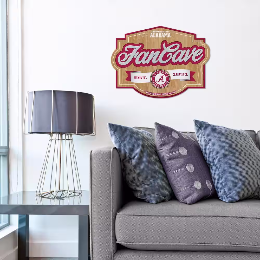 YouTheFan NCAA Alabama Crimson Tide Fan Cave Decorative Sign