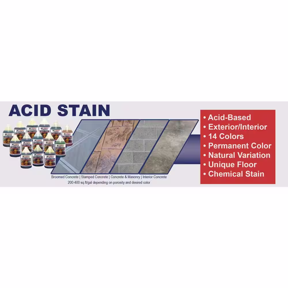 Eagle 1 Gal. Amber Concrete Acid Interior/Exterior Stain