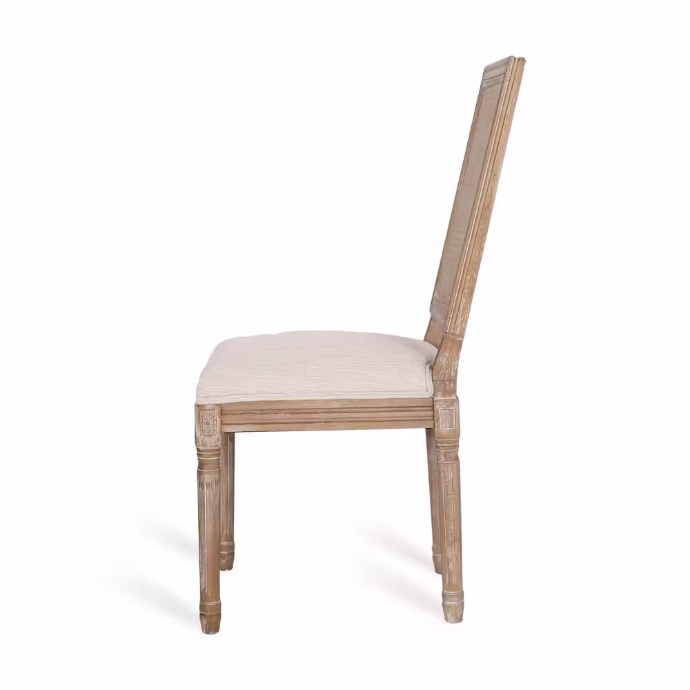 Noble House Beckstrom Beige and Natural Upholstered Dining Chair (Set of 2)